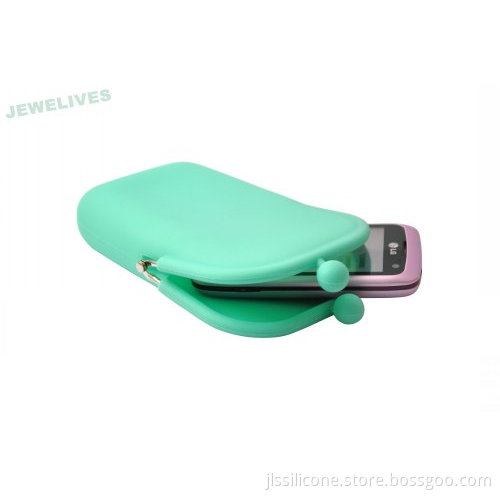 Silicone Coin Purse In Light Green 